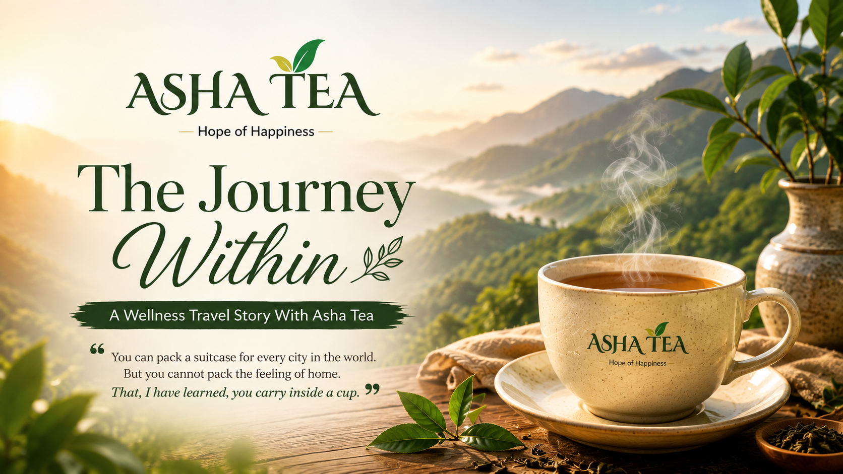 The Journey Within wellness travel story with Asha Tea