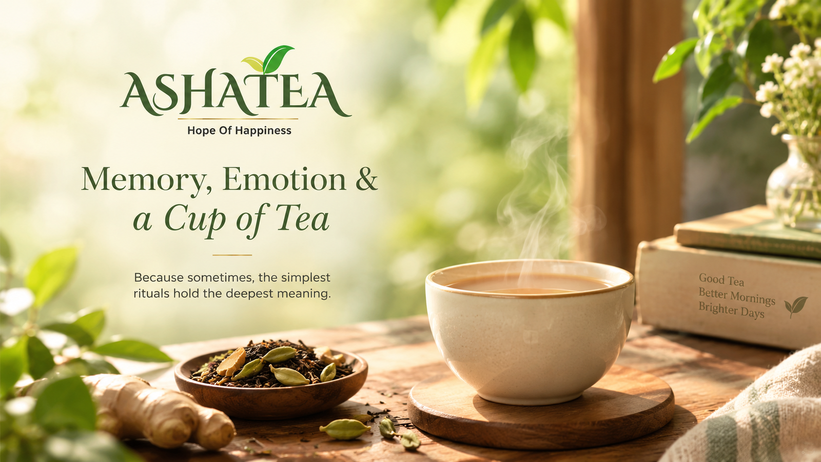 Asha Tea cup representing memory, emotion and meaningful tea rituals