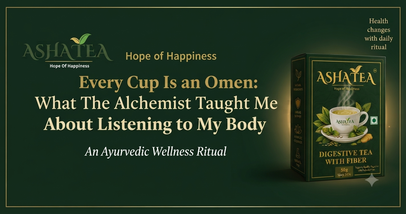 Asha Tea Company founder brewing calm and sleep ashwagandha tea for Ayurvedic wellness rituals
